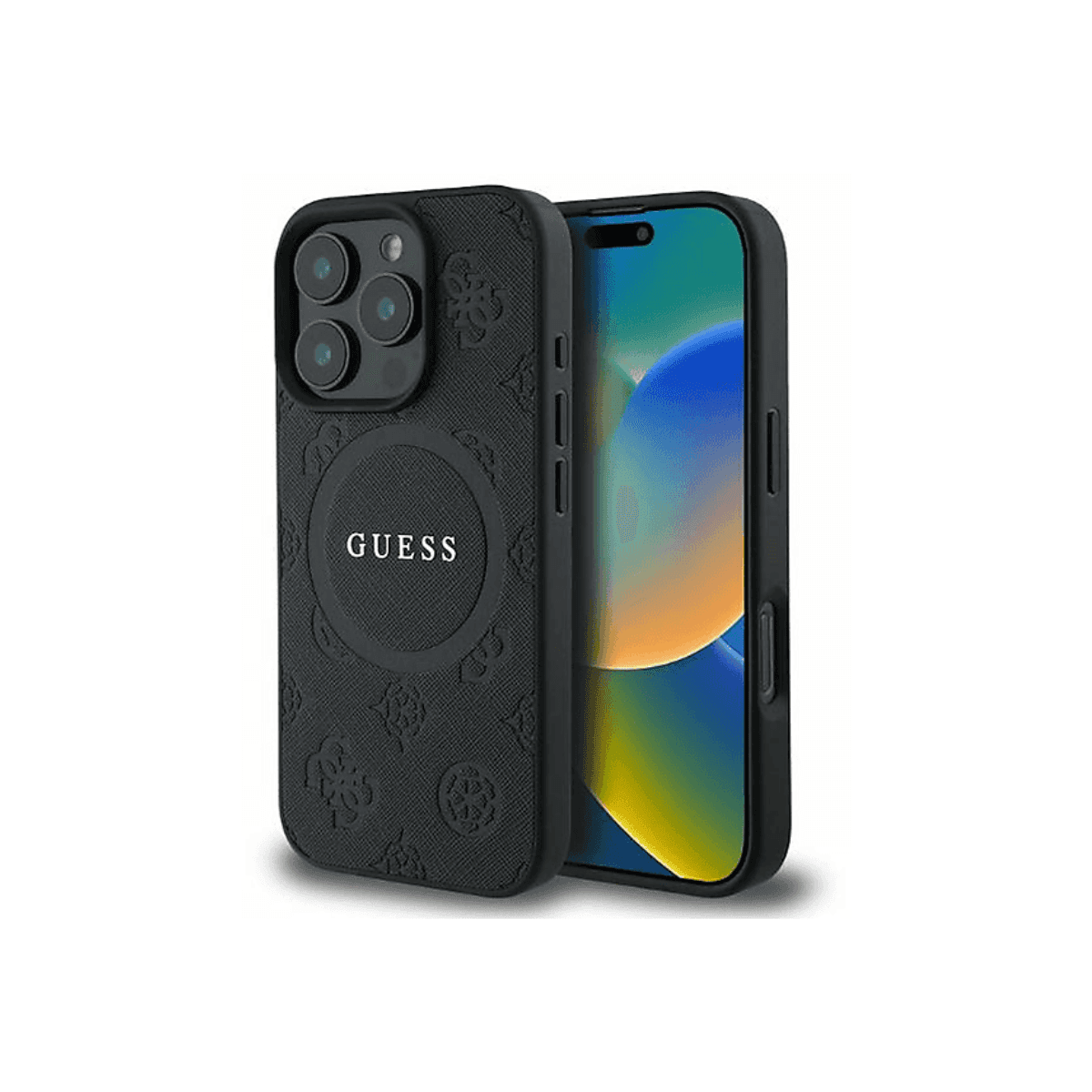 Guess Hard Case Glitter Peony for 16 Pro and Pro Max