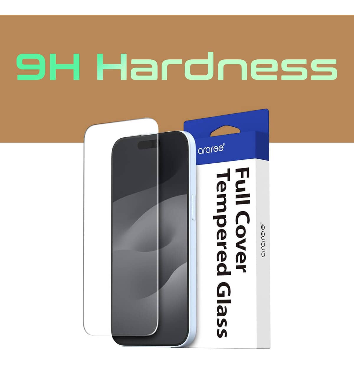 Araree Core Clear Glass Screen Protector for iPhone 15 Pro and Pro Max