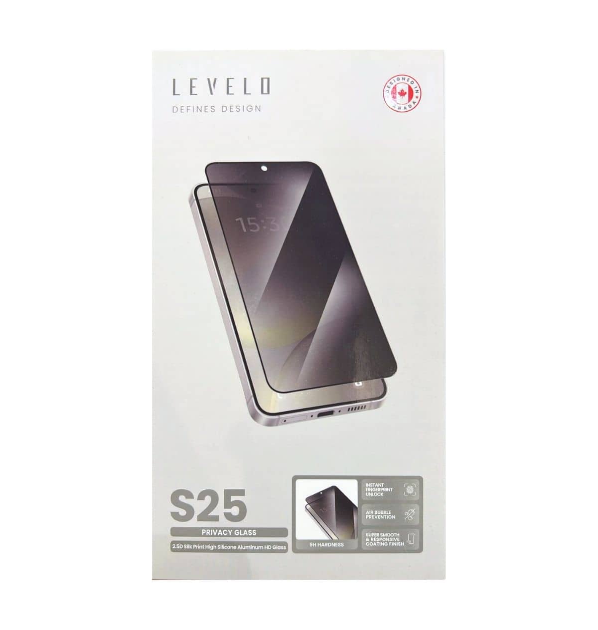Levelo Anti Reflection Privacy Glass for S25